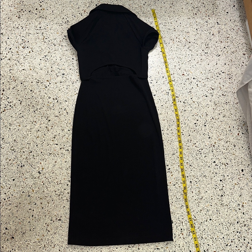 Helmut Lang + Revolve black back cut out dress medium m midi - Picture 8 of 8